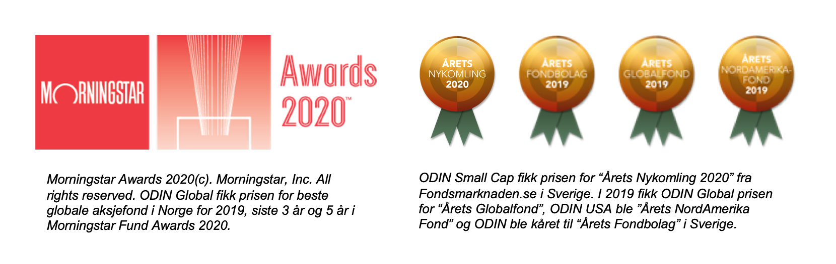 Noen av prisene ODINs fond ble tildelt i 2020 og 2019